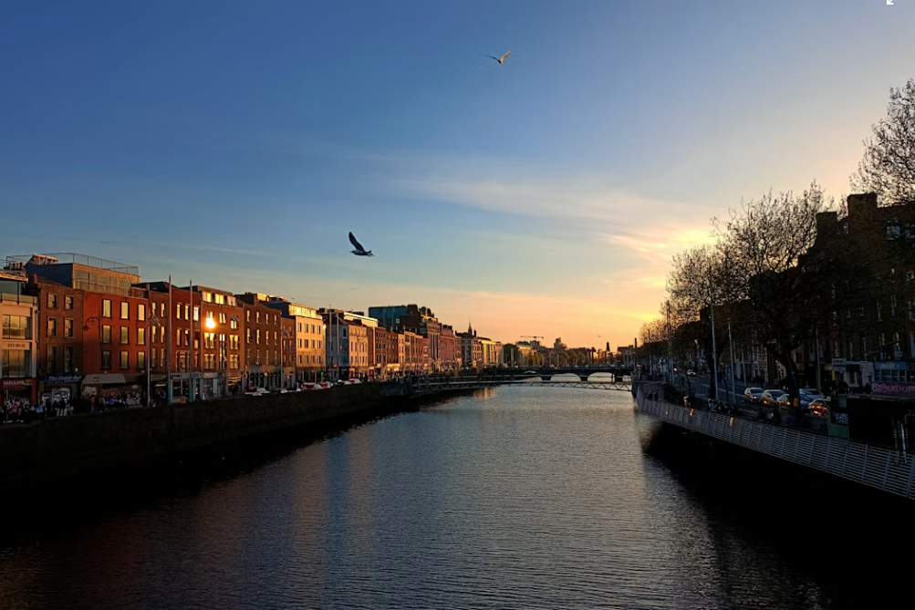 Dublin sunset scenery