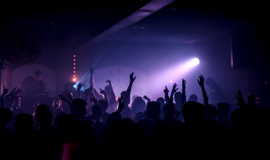 Sunny beach clubbing scenes